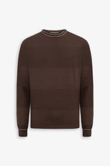 Maglia girocollo color block terra-Dan John