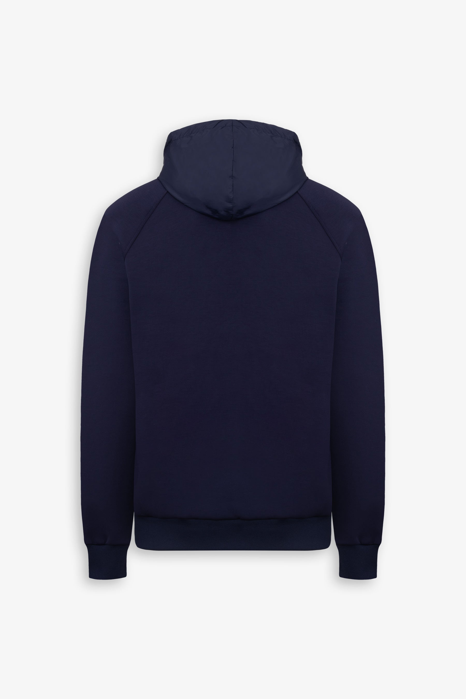 Felpa full zip bimaterica DNJ blu-Dan John