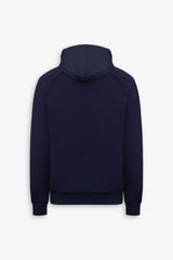 Felpa full zip bimaterica DNJ blu-Dan John
