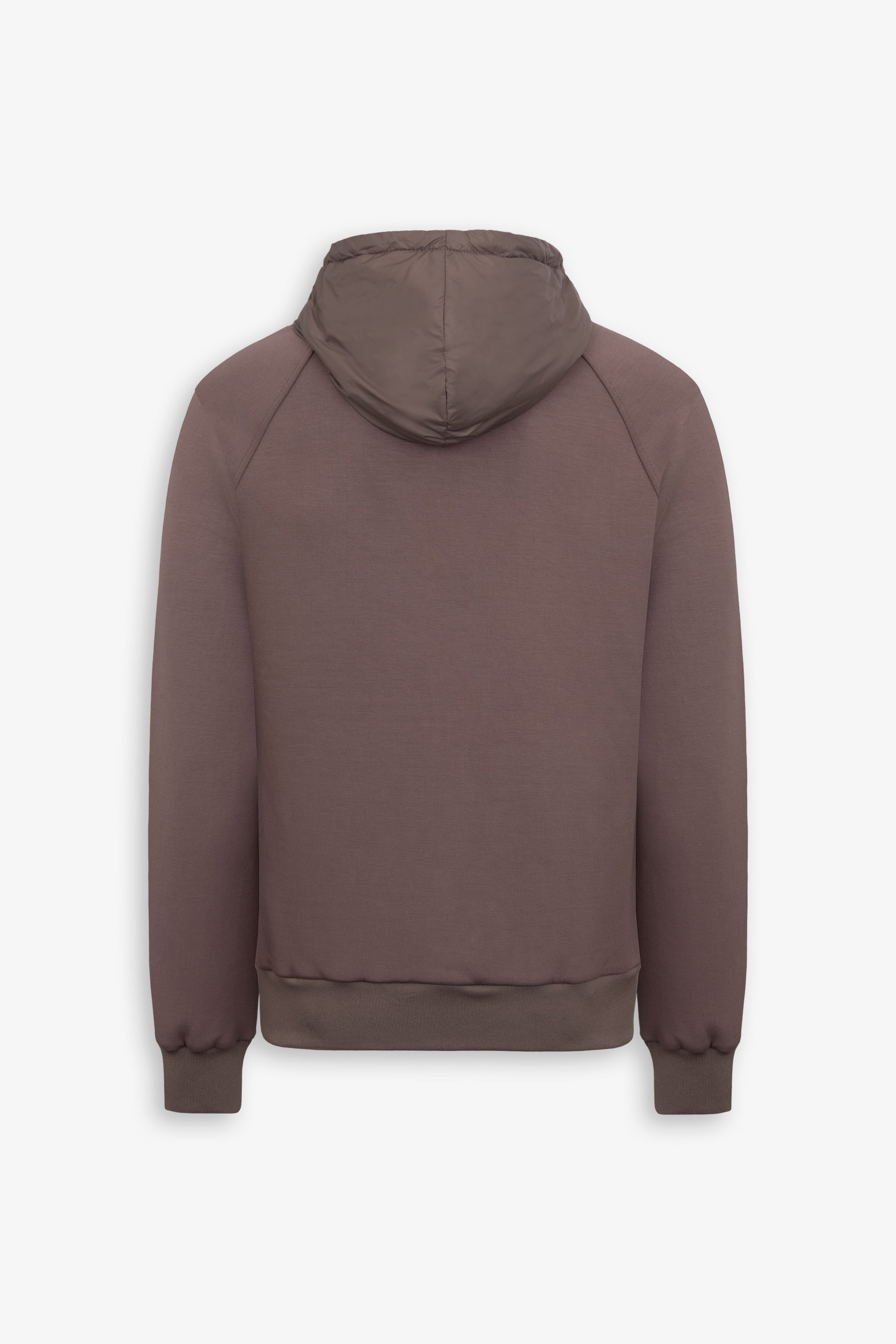Felpa full zip bimaterica DNJ fango-Dan John