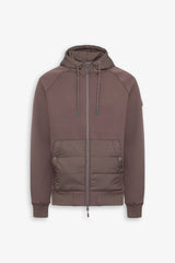 Felpa full zip bimaterica DNJ fango-Dan John
