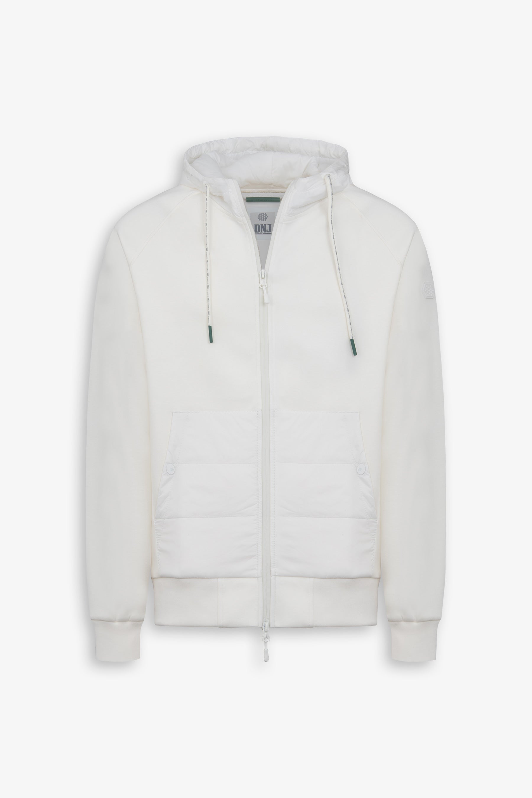 Felpa full zip bimaterica DNJ panna-Dan John