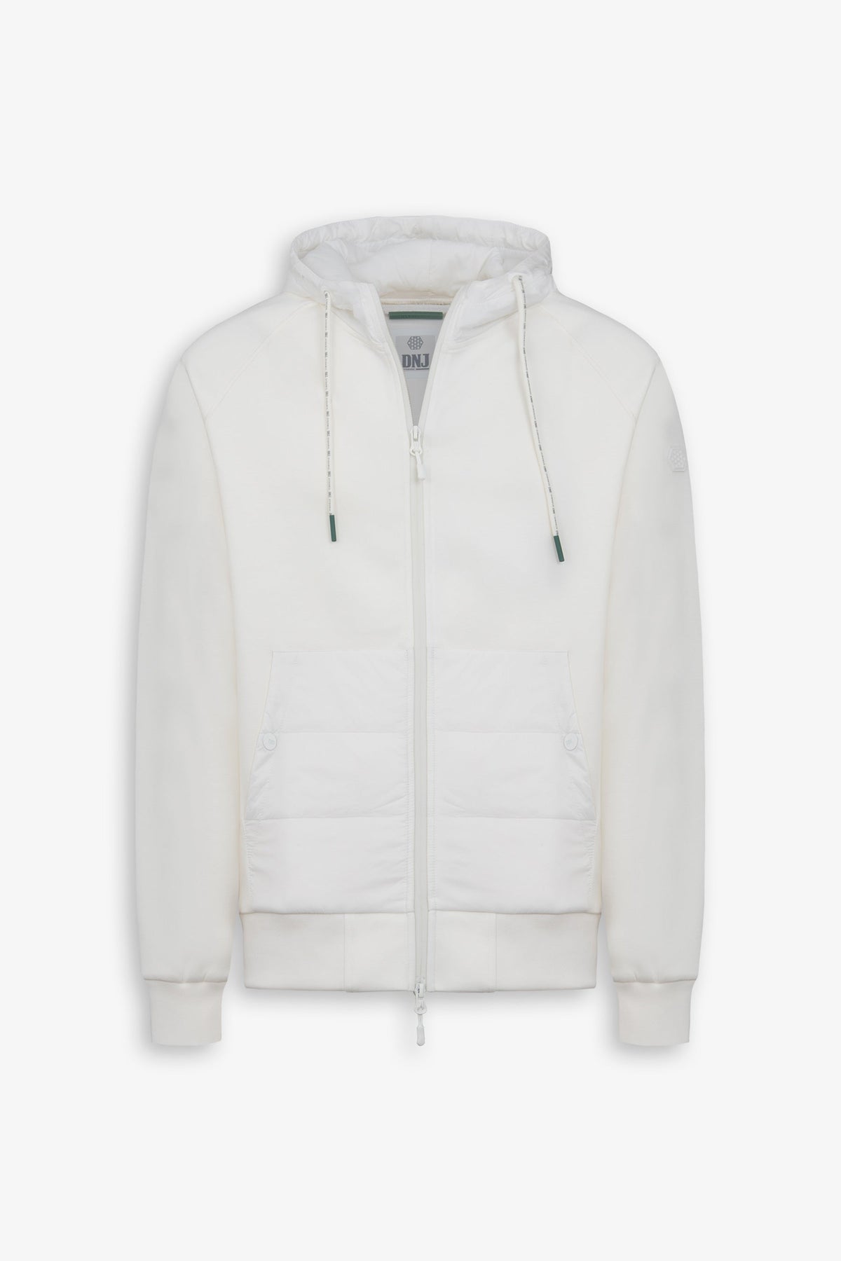 Felpa full zip bimaterica DNJ panna-Dan John
