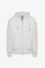 Felpa full zip bimaterica DNJ panna-Dan John
