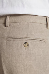 Pantaloni tela melange beige-Dan John