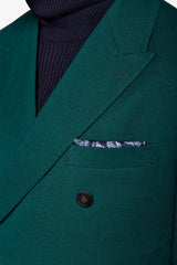 Giacca da abito doppiopetto in panno ottanio slim-Dan John