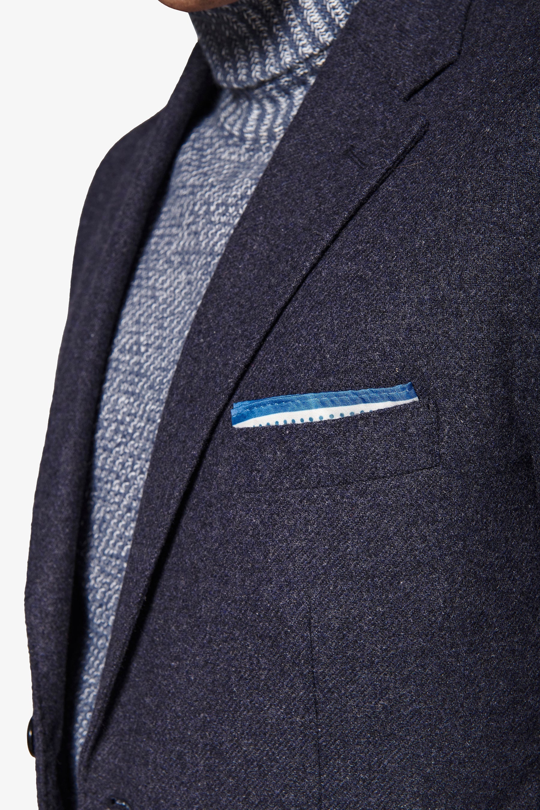 Giacca flanella melange blu-Dan John