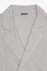 Giacca in maglia doppiopetto ecru-Dan John