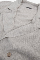 Giacca in maglia doppiopetto ecru-Dan John