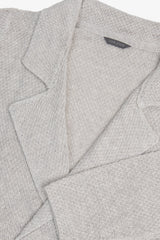 Giacca in maglia doppiopetto ecru-Dan John
