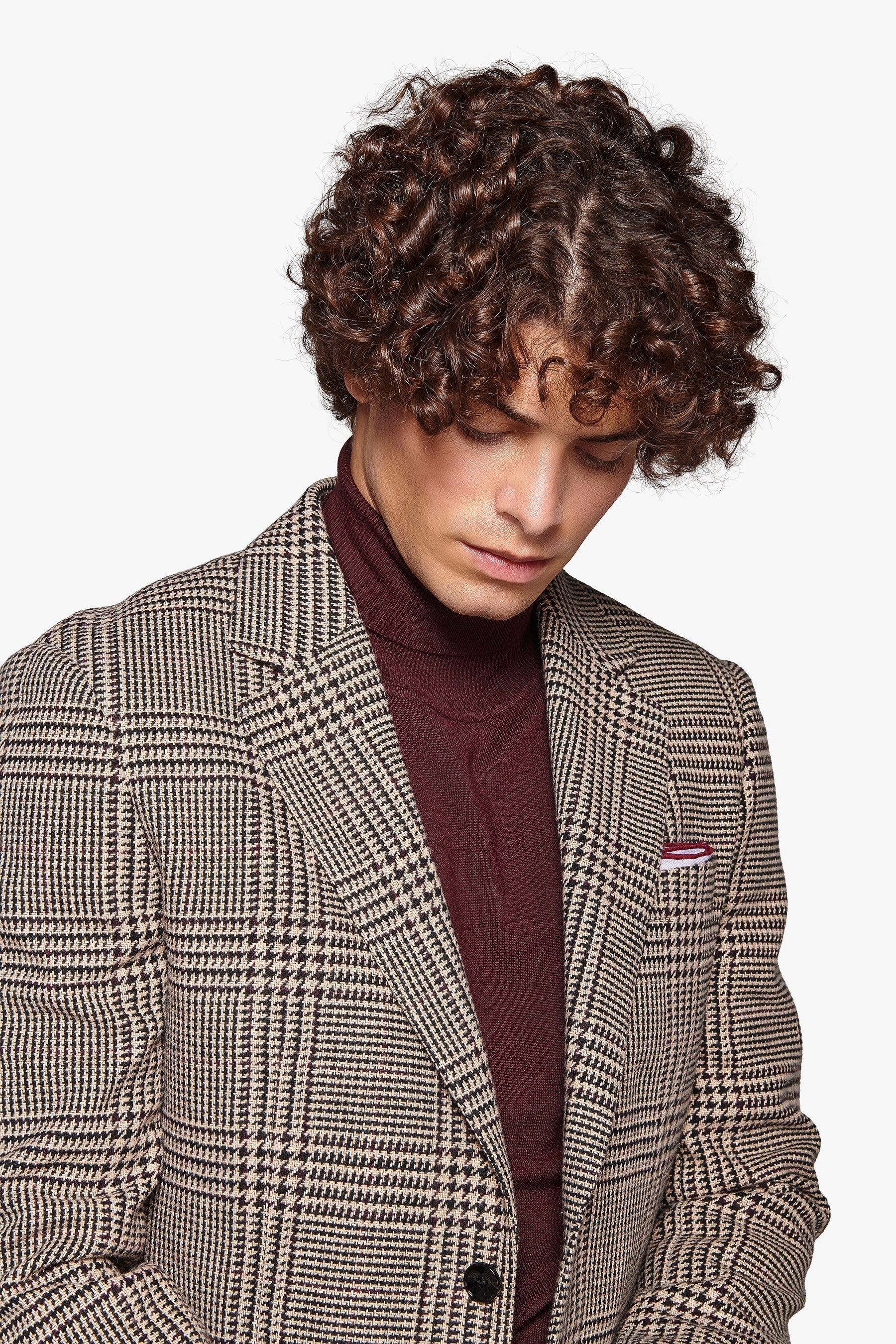 Giacca overcheck armaturata marrone-Dan John