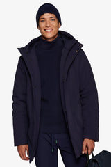 Giubbotto parka tecnico lungo DNJ blu-Dan John