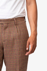 Brown houndstooth trousers