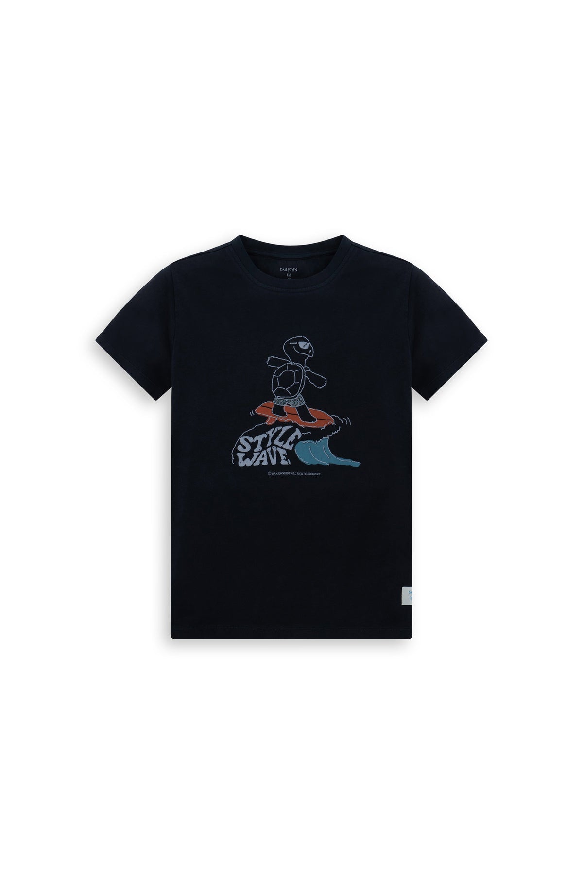 Blue T-shirt with Kids print