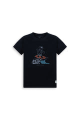 Blue T-shirt with Kids print