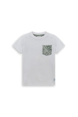 Kids' White Pocket T-Shirt