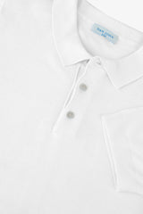 Kids' White Knit Polo Shirt