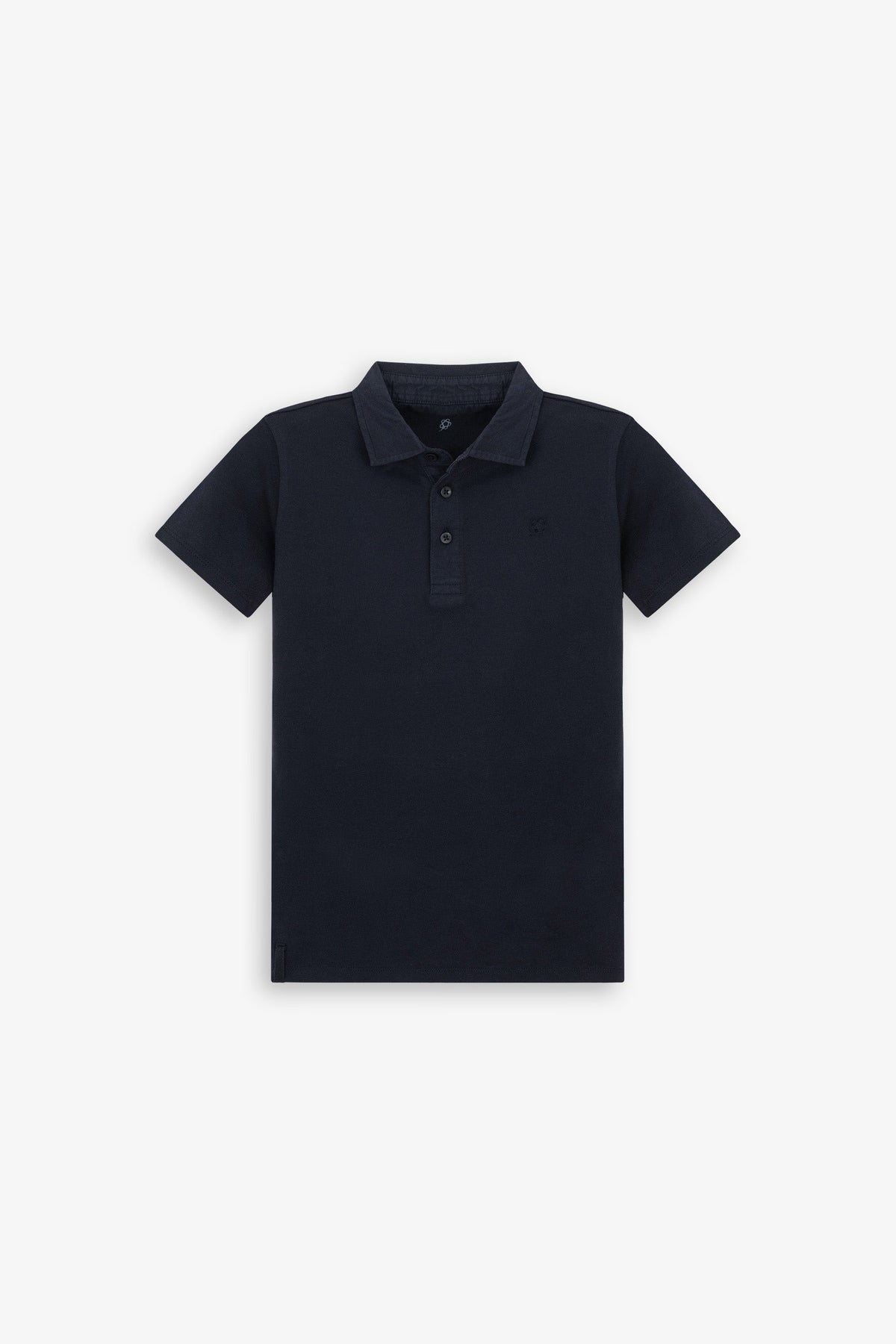 Kids' blue piquet polo shirt