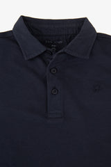Kids' blue piquet polo shirt