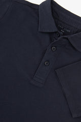 Kids' blue piquet polo shirt