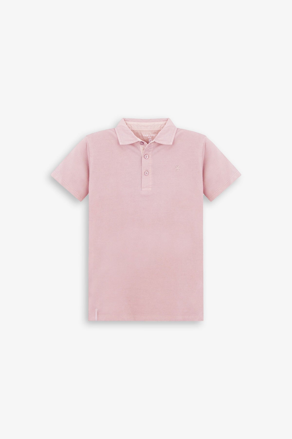 Kids' pink piquet polo shirt