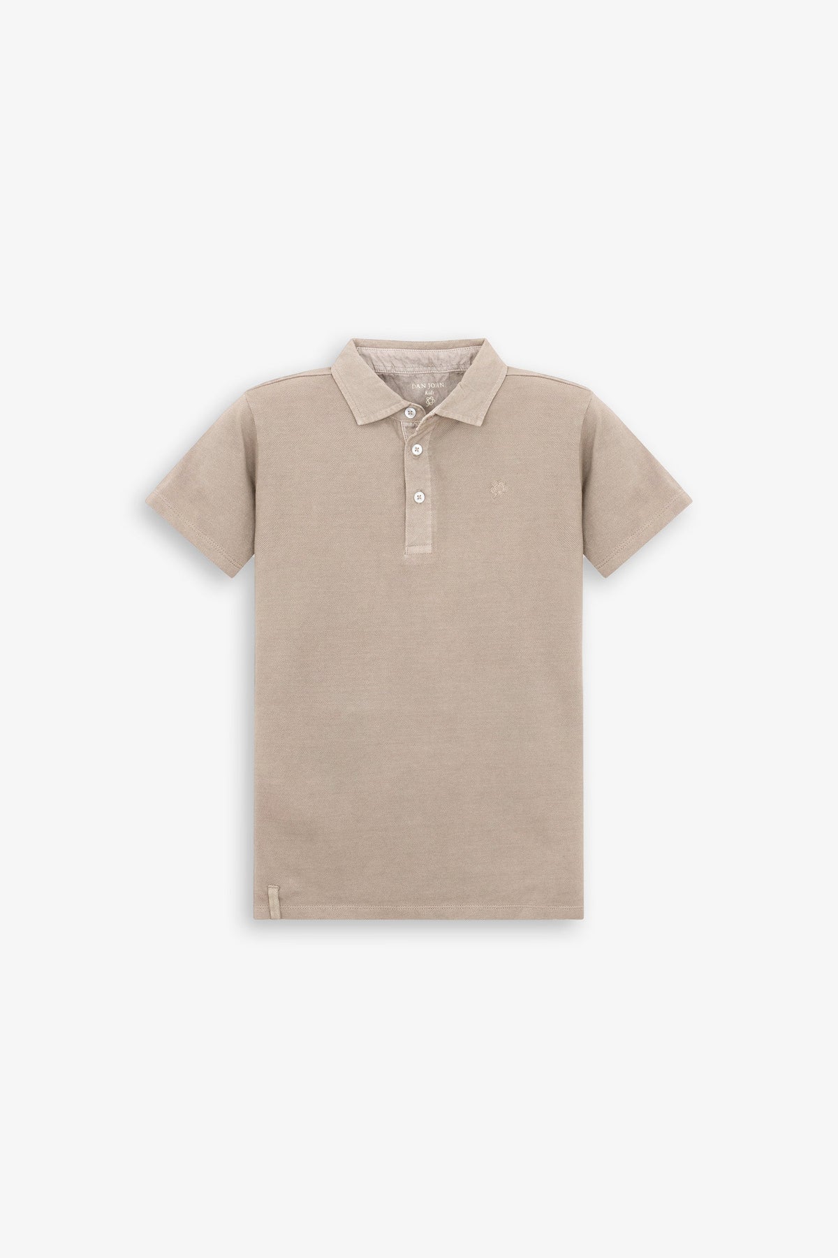 Kids' dove gray piquet polo shirt