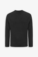 Maglia collo vulcano punto pannocchia antracite-Dan John