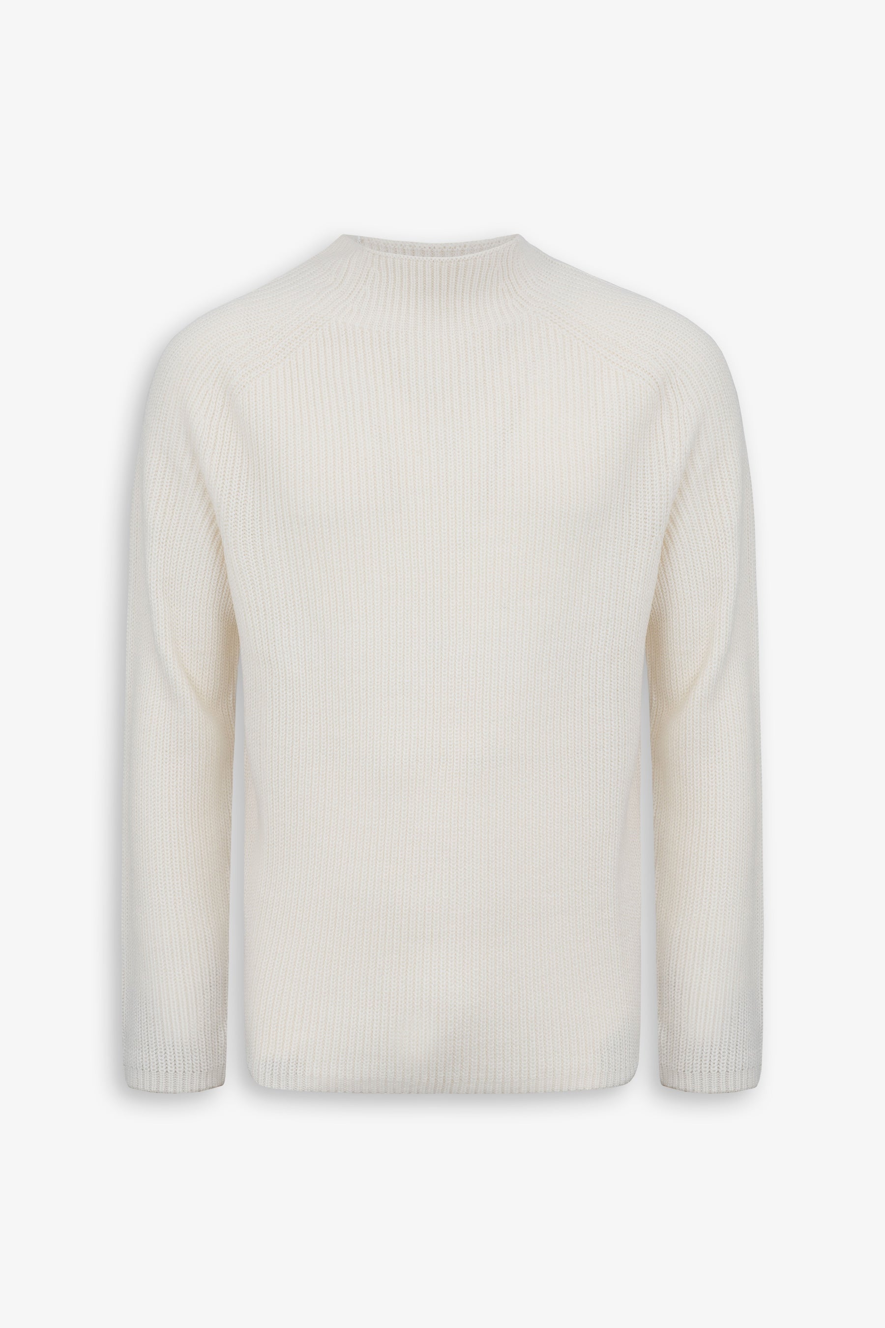 Maglia collo vulcano punto pannocchia panna-Dan John