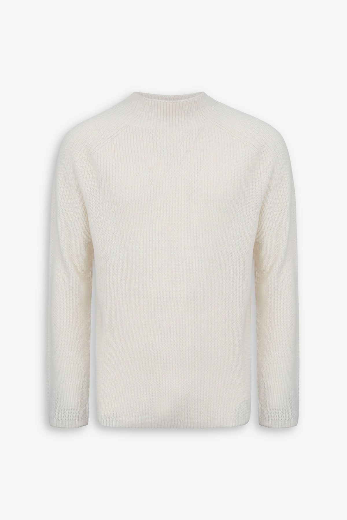 Maglia collo vulcano punto pannocchia panna-Dan John