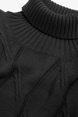 Maglia dolcevita a trecce antracite-Dan John
