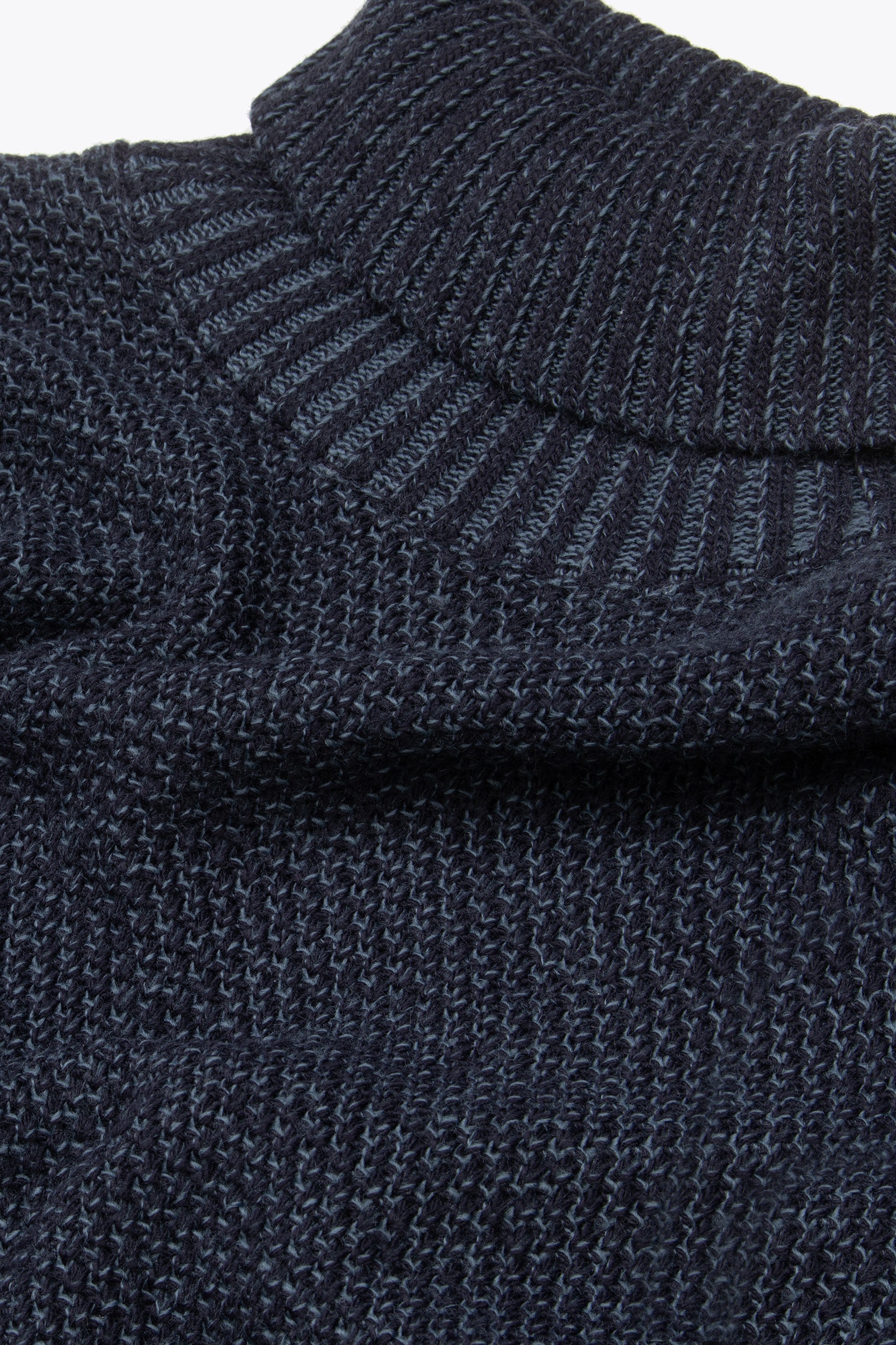 Maglia dolcevita armaturata bicolore blu-Dan John