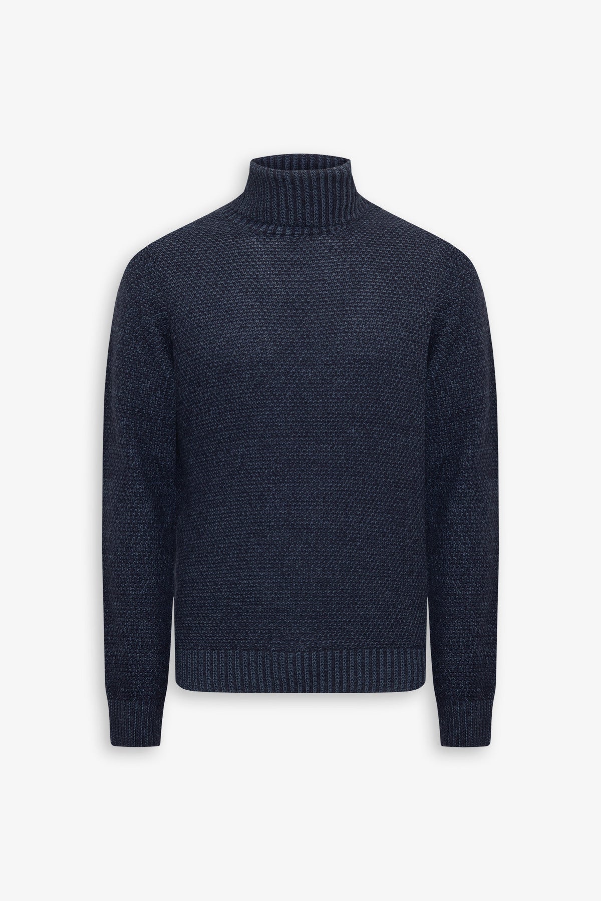 Maglia dolcevita armaturata bicolore blu-Dan John