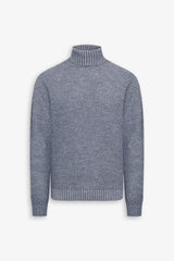 Maglia dolcevita armaturata bicolore celeste-Dan John