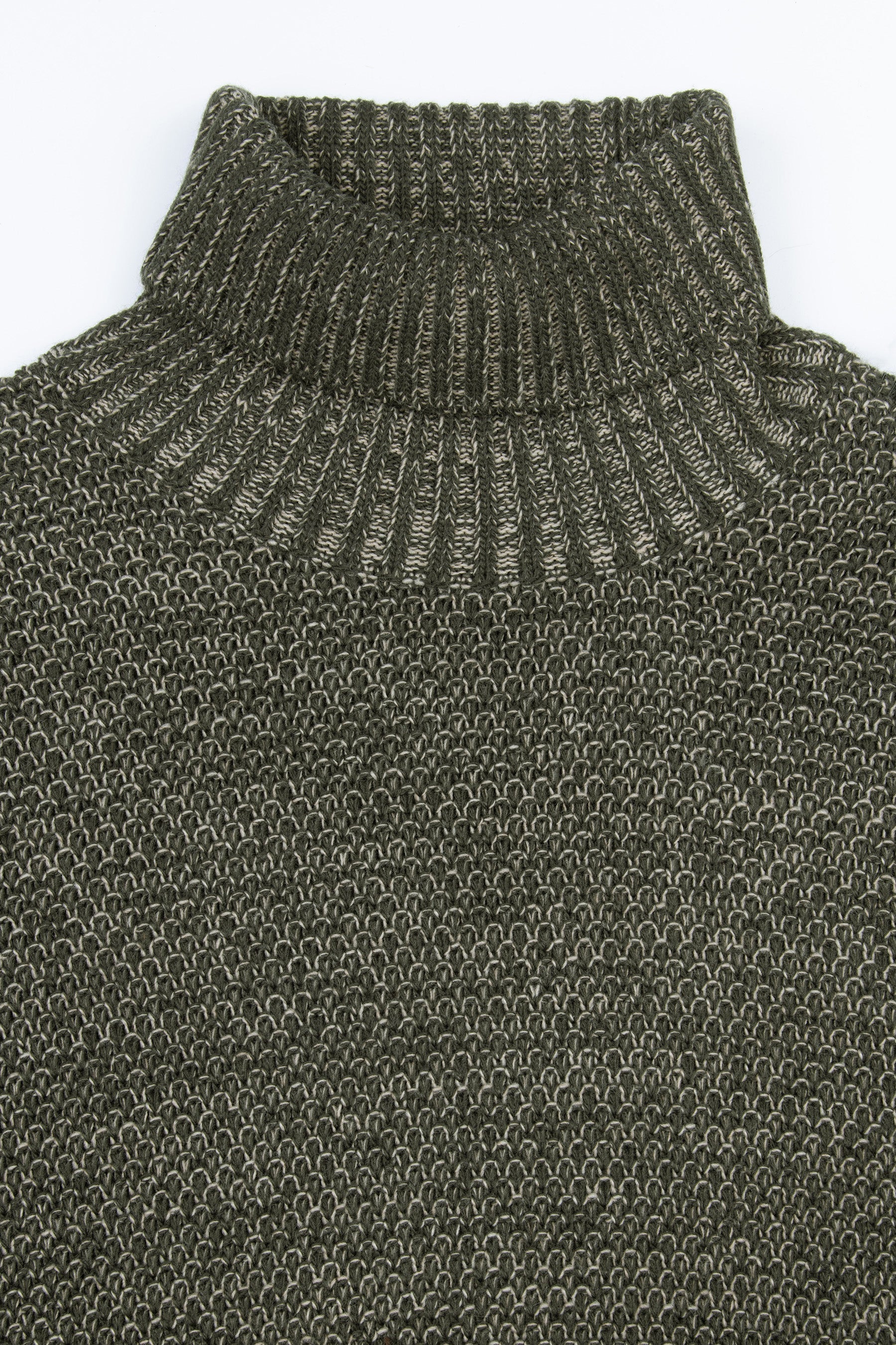Maglia dolcevita armaturata bicolore verde-Dan John