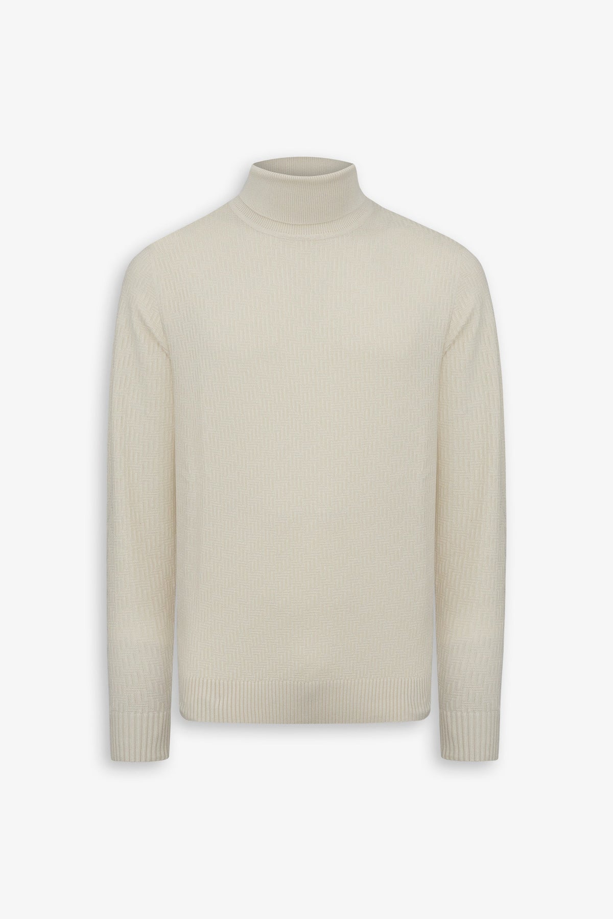 Maglia dolcevita labirinto panna-Dan John