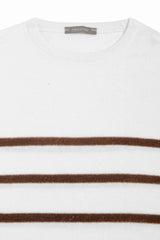 Maglia girocollo a righe biscotto-Dan John