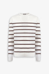Maglia girocollo a righe biscotto-Dan John