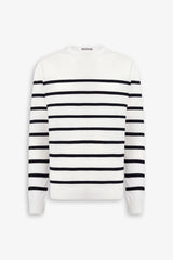 Maglia girocollo a righe blu-Dan John