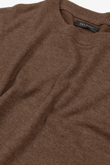 Maglia girocollo basic cammello-Dan John