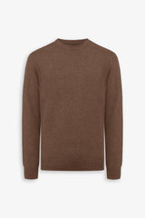 Maglia girocollo basic cammello-Dan John