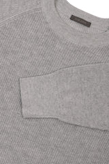 Maglia girocollo costina grigio chiaro-Dan John