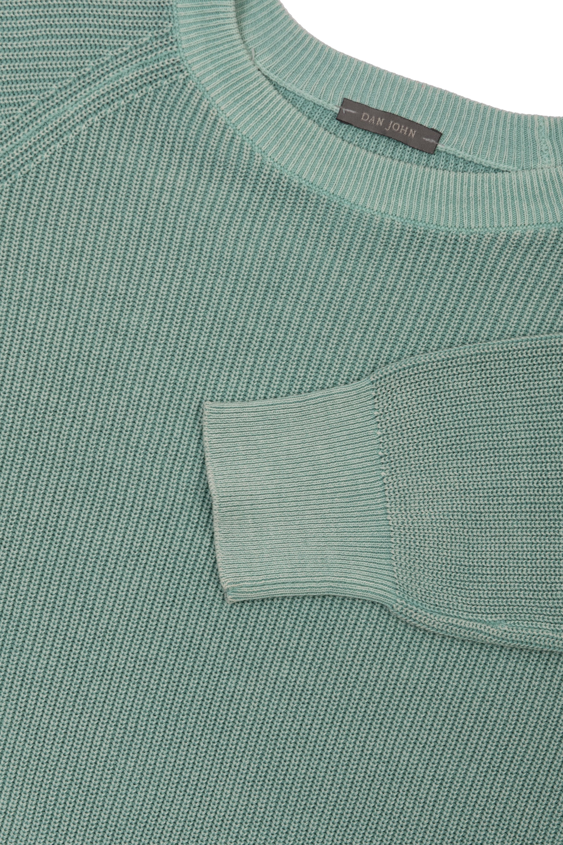 Maglia girocollo costina menta-Dan John