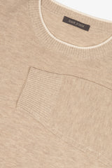 Maglia girocollo effetto melange sabbia-Dan John
