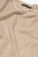 Maglia girocollo effetto melange sabbia-Dan John