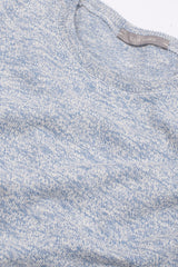 Maglia girocollo inserti a coste inglesi cielo-Dan John