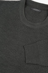 Maglia girocollo punto diamante verde-Dan John
