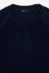 Maglia girocollo rollino DNJ blu-Dan John