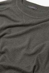 Maglia girocollo taglio felpa verde-Dan John