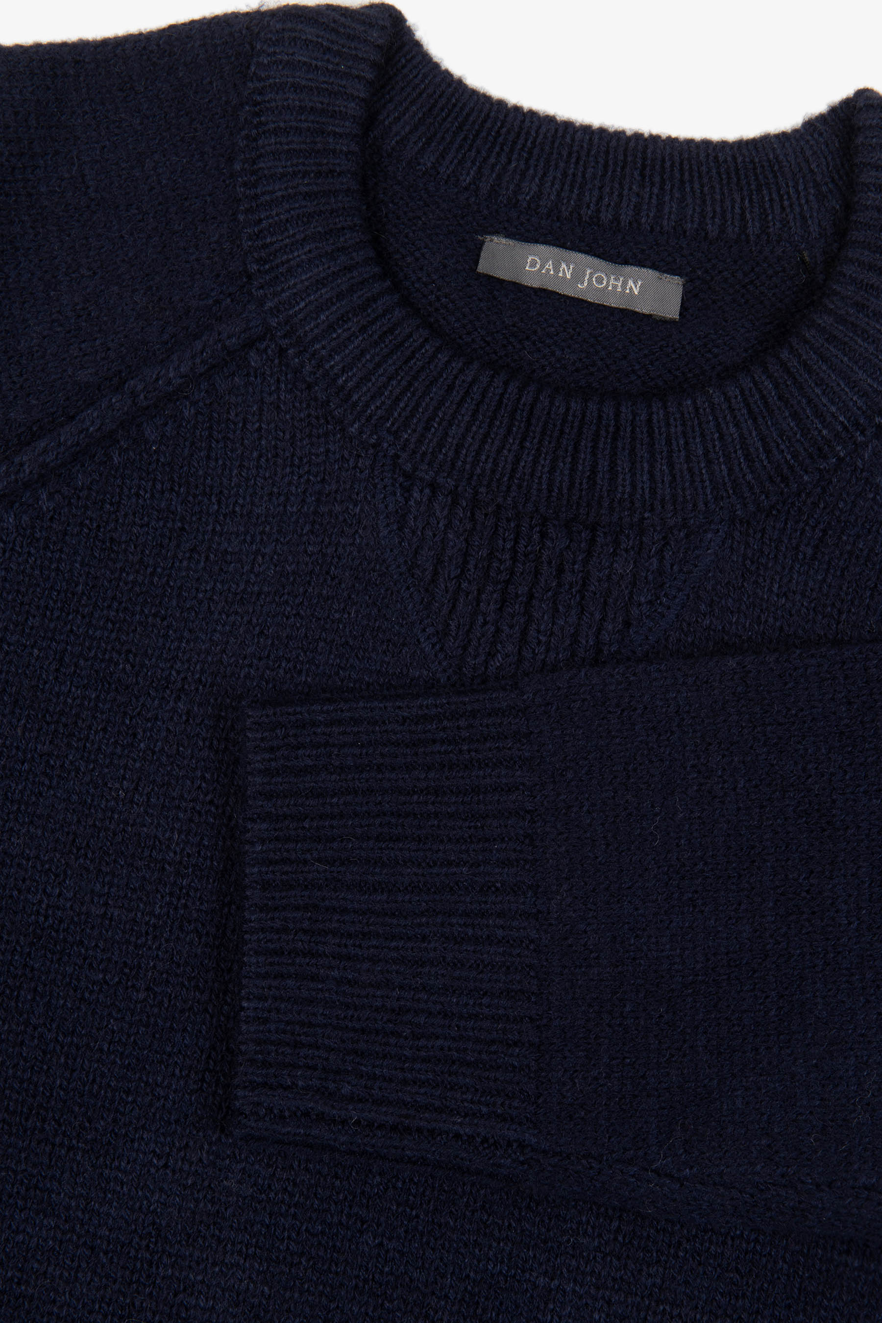 Maglia raglan lambswool blu-Dan John