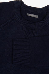 Maglia raglan lambswool blu-Dan John
